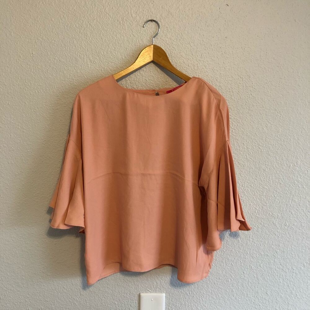 Catherine Malandrino Top Clay Pink Flutter NWT